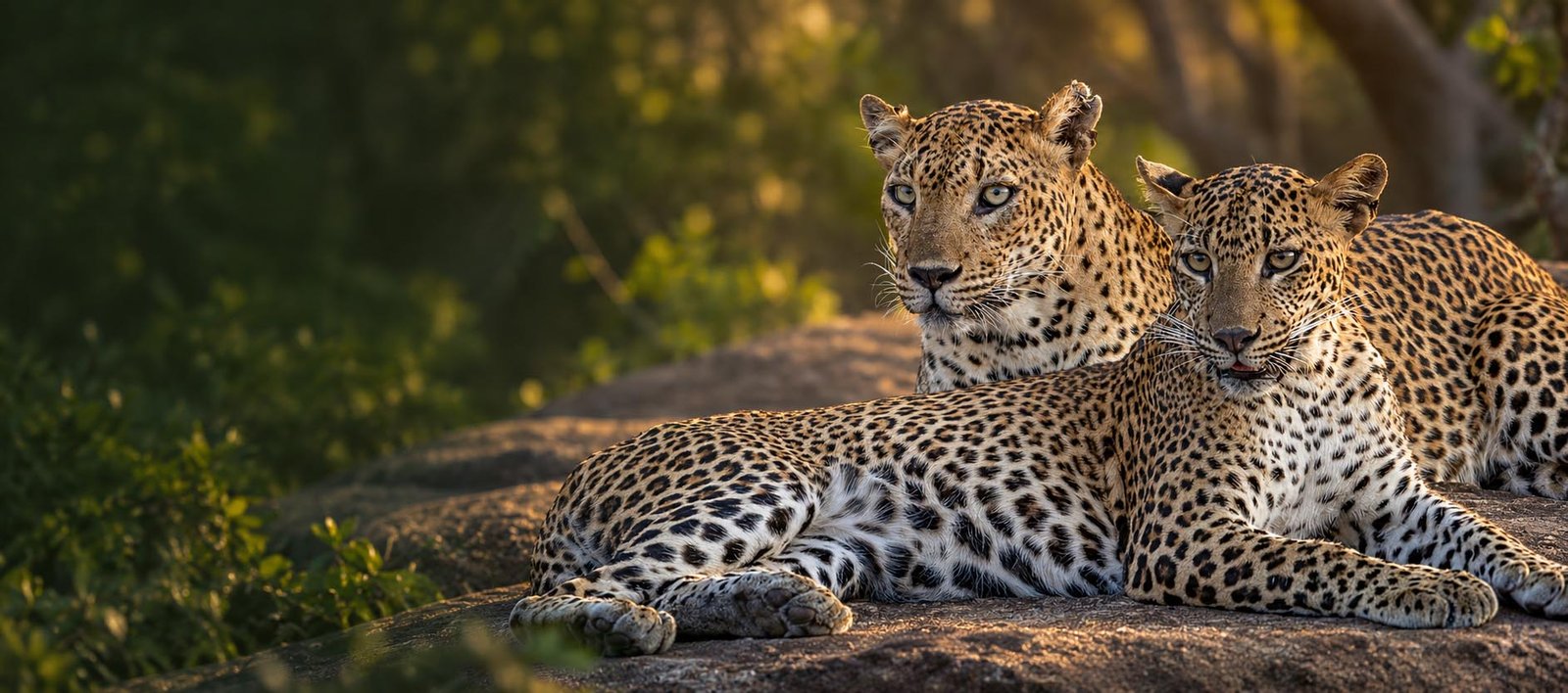 Leopard Mother and Cub at yala national park